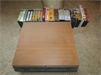 Several VCR tapes & organizer