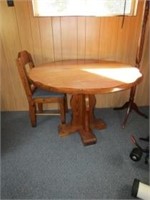 Small wood table and chair