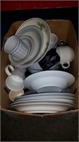 Box of dishware