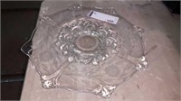 Corn flower etched serving tray