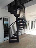 Wrought Iron spiral staircase & Railings
