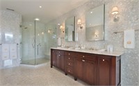 Double Master Vanity with tops, sinks &  faucets