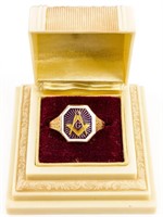 Jewelry 10kt Yellow Gold Masonic Ring