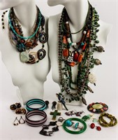 Jewelry Lot of Colorful Vintage Costume Jewelry
