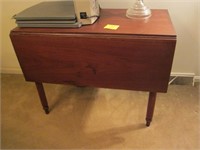 ANTIQUE DROPLEAF TABLE - ONE END DRAWER