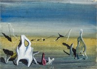 Attr. YVES TANGUY French 1900-1955 OOC Surrealist