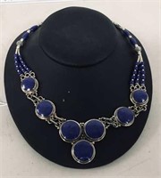 blue lapis lazuli & silver necklace