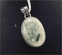 agate & silver pendant