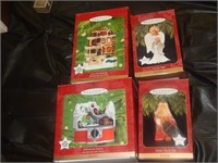 4 Hallmark Ornaments with Motion, light or sound