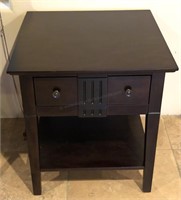 Ebony Stained Wooden Side/end Table