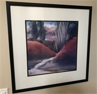 Framed watercolor print: stream