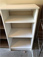 White laminated adjustable shelf book shelf