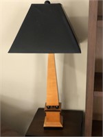 Wooden base table lamp