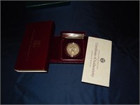 1988 Olympic 90% Silver Proof Commemorative Dollar