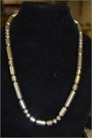 Sterling  24" Beaded Necklace