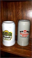 Pair of beer mugs 7 and 8 inches tall