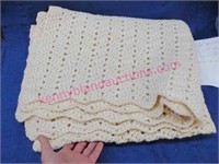 nice crocheted lap throw (with provenance note)