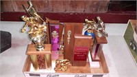 Box of curling trophies