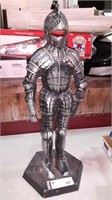 2 ft tall metal knight statue