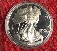 2000 Proof Silver Eagle in Capsule