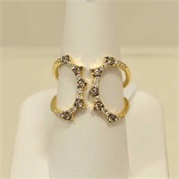 18kt yellow gold diamond fashion ring