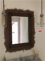 Mirror with rope design