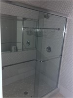 Complete shower door set