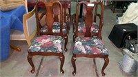 4 wooden dining room chairs