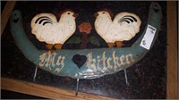 My kitchen chicken tin sign