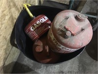 TOTE FULL OF GAS CANS