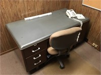Filing Cabinets, Metal Desk, Office Chair