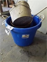 Antique Mop Bucket & Other Buckets