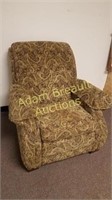 paisley print reclining arm chair