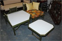 3pc Vintage Custom made Tables w/ Chair