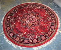 5' Dia. 100% Wool Handknotted India Carpet