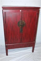 Painted Chinese Cabinet w/ 3 internal shelves 56"T
