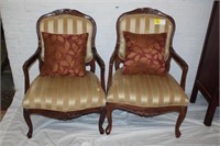 Pair of French Arm Chairs 39:tall