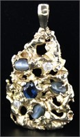 14kt Gold Custom Made Gemstone Pendant