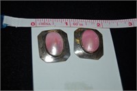 Sterling and Pink Mother of Pearl Earrings