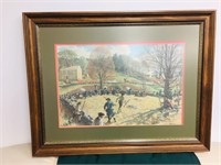 framed print - skirmish with British troops