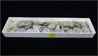 100-  Quarters, 90% silver