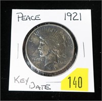 1921 Peace dollar, key date