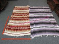2 southwestern cotton blankets