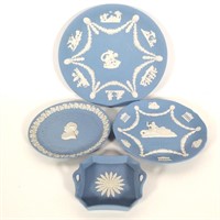 4 pc. Wedgwood Jasperware Plates, Pin Tray