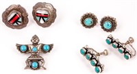 Jewelry Sterling Silver & Turquoise Earrings+