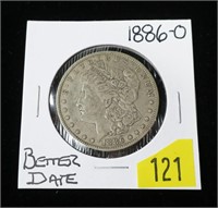 1886-O Morgan dollar, better date