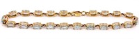 Jewelry 10kt Yellow Gold Tennis Bracelet