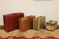 4pc Vintage Suitcases