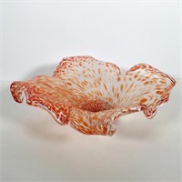White Crystal Murano Glass Bowl