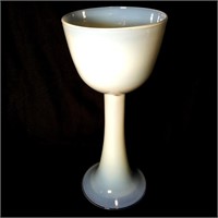 Opalescent Glass Pedestal Bowl, 22" Tall